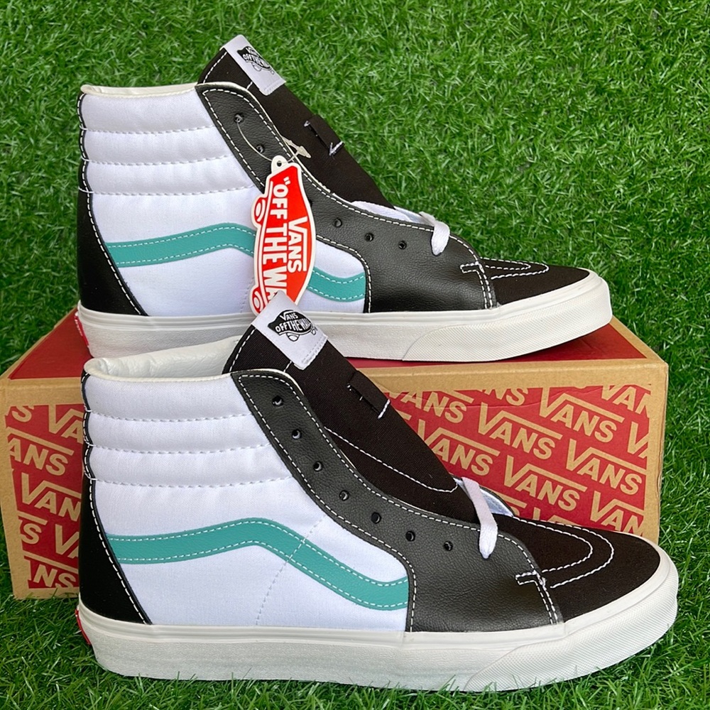 Vans Sk8-Hi Classic Sport Black/True White Leather Womens sneakers - Picture 2 of 16